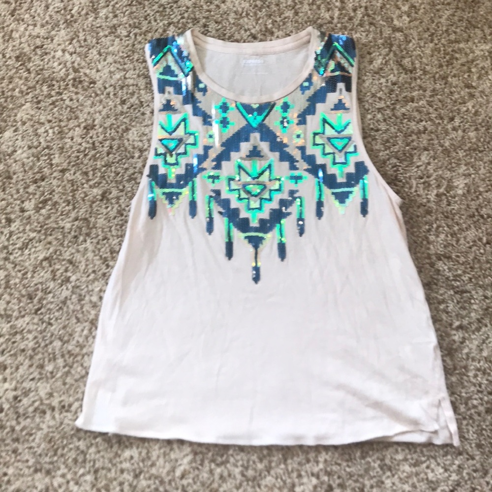 Express Aztec sequin tank